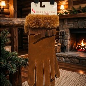 Koolaburra by Ugg Women's Brown Suede Gloves
